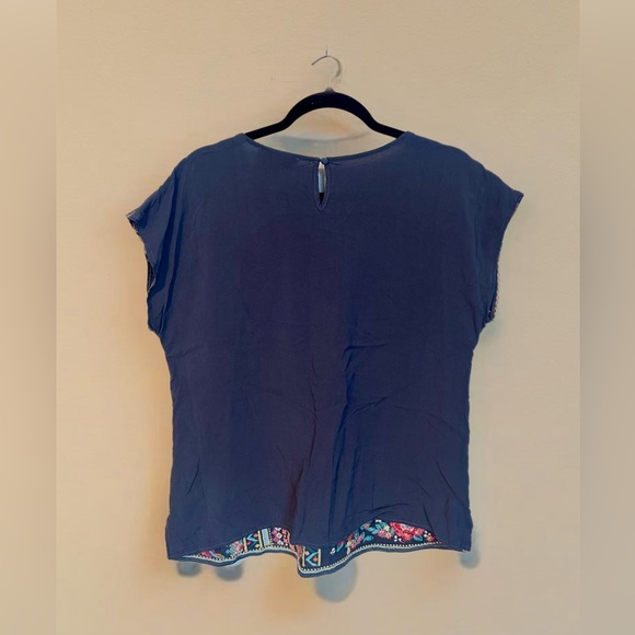 Savanna Jane Embroidered Patchwork Floral Boho Top - Picture 2 of 7